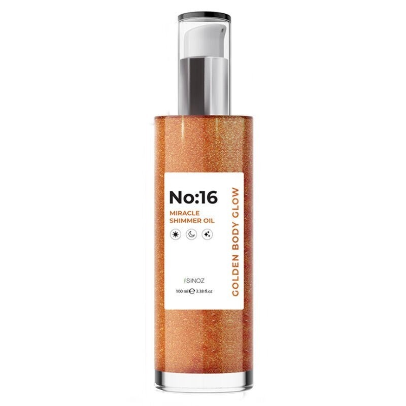 SINOZ NO.16 SHIMMER OIL 100ml -زيت شيمرمن  سينوز رقم 16 للعناية بالشعر والجسم اللامع الرائع 100 مل