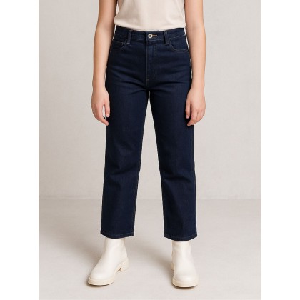 بنطلون جينز محير بناتي عريض