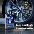 منفاخ عجلات السيارة والدراجة والكرات محمول وذكي ببطارية قابلة للشحن مع شاشة رقمية - Car Air Pump atj-8466