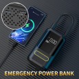 منفاخ عجلات السيارة والدراجة والكرات محمول وذكي ببطارية قابلة للشحن مع شاشة رقمية - Car Air Pump atj-8466