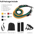 Power resistance bands set-مجموعة الحبال المطاطية للتمارين الرياضية