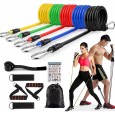 Power resistance bands set-مجموعة الحبال المطاطية للتمارين الرياضية