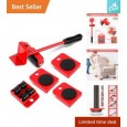 Easy Move Tool For Moving Your Furniture-مجموعة ادوات متحركة سهلة النقل من 5 قطع، نظام نقل ورفع الاثاث الثقيل