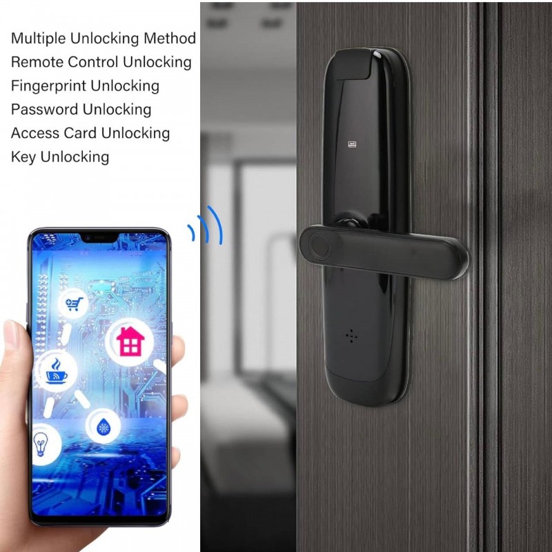 Deadbolt digital fingerprint door lock- قفل باب ذكي يعمل باللمس