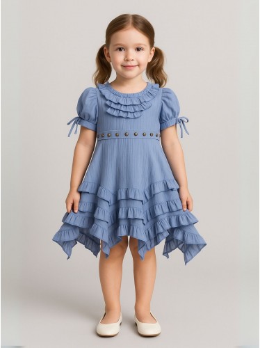 فستان بناتي لون أزرق