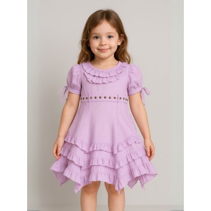 فستان بناتي لون بنفسجي