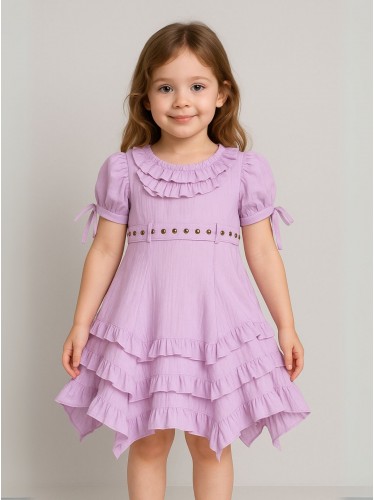 فستان بناتي لون بنفسجي