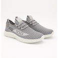حذاء رياضي للرجال لون رمادي ونعل أبيض