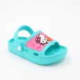 حذاء بتصميم هالو كيتي للأطفال لون تركواز اخضر