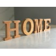 ديكور خشب بتصميم كلمة Home أبعاد الحرف 9 *9 سم