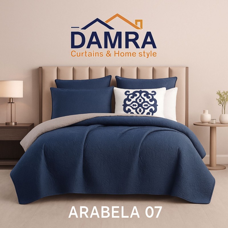 طقم لحاف صيفي (6 قطع) حجم مزوج من ضمرة ARABELA 07 لون كحلي