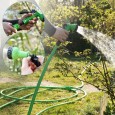 Expandable Five Meters Water Hose 30m-خرطوم ماء قابل للتمدد مزود بفوهة ضخ الماء  لون أخضر