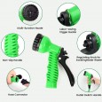 Expandable Five Meters Water Hose 30m-خرطوم ماء قابل للتمدد مزود بفوهة ضخ الماء  لون أخضر