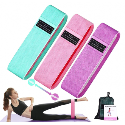 RESISTANCE BANDS SET طقم مقاومات رياضية 3 مستويات مقاومة