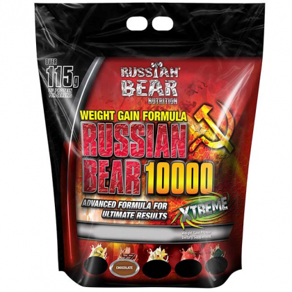 Russian Bear Nutrition Weight Gain Formula Russian Bear 10000 XTREAM Chocolate
