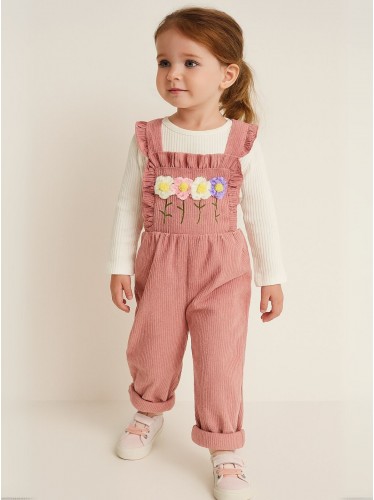 طقم افرهول مع بلوزة كم بناتي لون موف وأبيض