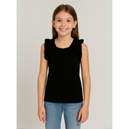 بلوزة كت بناتي لون أسود