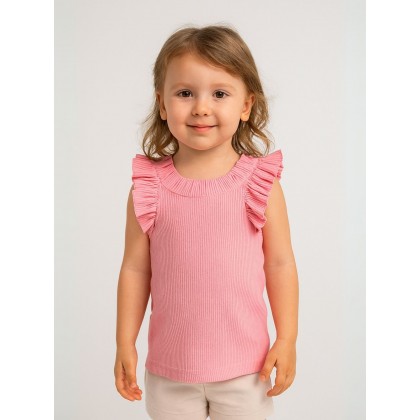 بلوزة كت بناتي لون زهري