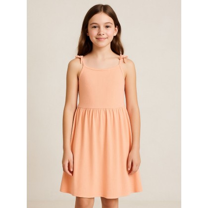 فستان حفر بناتي لون بطيخي