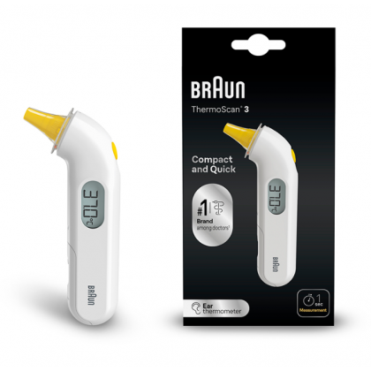 ميزان حرارة ترموميتر للاذن من براون-Braun IRT3030EE ThermoScan 3 Infrared Ear