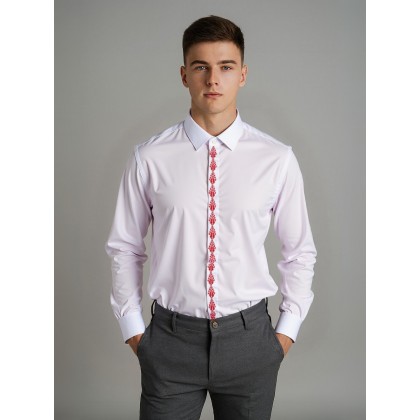 قميص رسمي باكمام طويلة للرجال لون أبيض