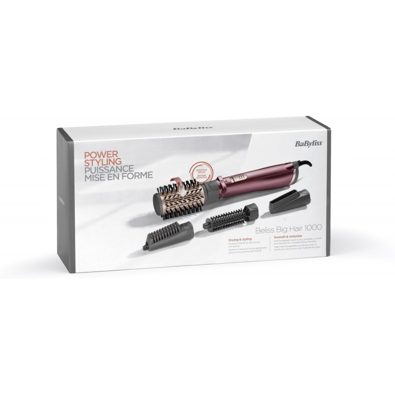 BaByliss AS960E hair styling tool Hot air brush Warm Rose gold