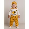 طقم 3 قطع للأطفال لون أصفر و أبيض