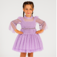 فستان للأطفال لون بنفسجي
