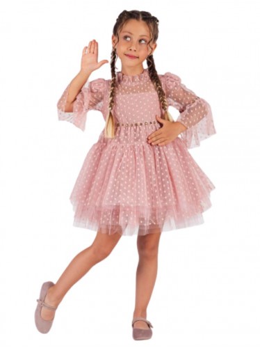 فستان للأطفال لون زهري