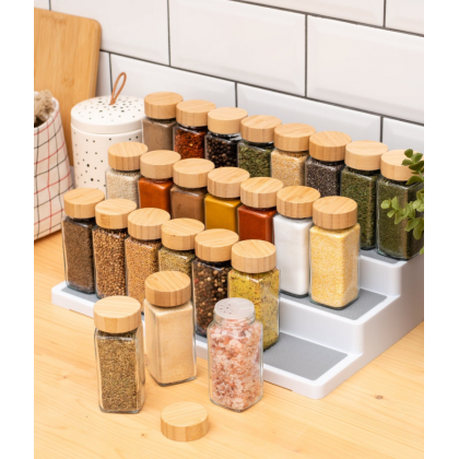 علب بهارات زجاج 12 قطعة