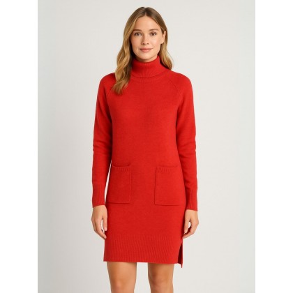 بلوزة طويلة للنساء لون أحمر