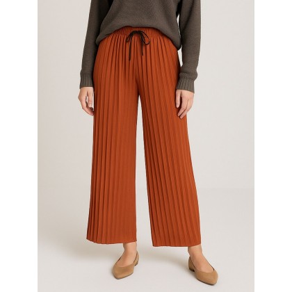 بنطال بتصميم كسرات لون كرميدي