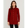 قميص للنساء شتوي لون أحمر