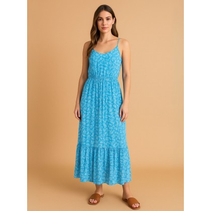 فستان صيفي للنساء لون أزرق فاتح