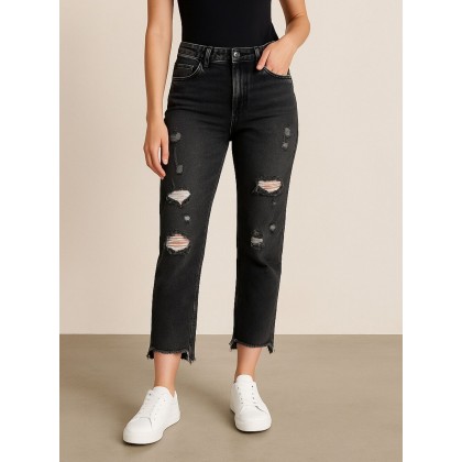 بنطال جينز للنساء لون أسود