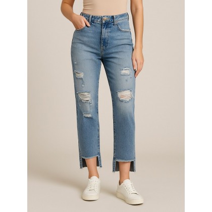 بنطال جينز للنساء لون أزرق فاتح