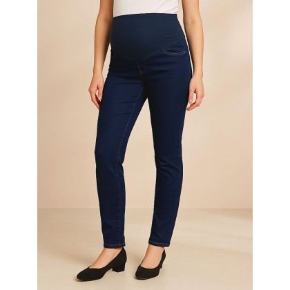 بنطال جينز للحوامل لون أزرق غامق