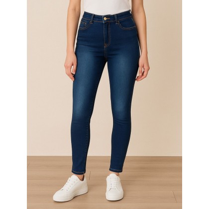 بنطال جينز للنساء لون أزرق غامق
