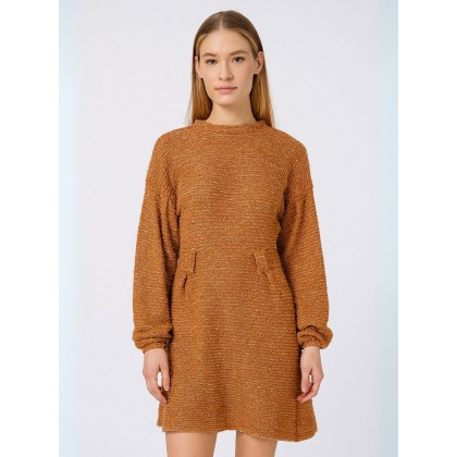 فستان صوف للنساء لون كموني