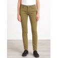 بنطال كتان للنساء لون زيتي
