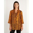 قميص للنساء لون برتقالي و أصفر
