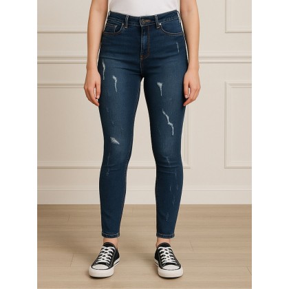 بنطال جينز للنساء لون أزرق غامق