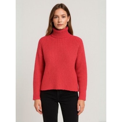 بلوزة صوف للنساء لون زهري