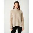 بلوزة صوف للنساء لون بيج
