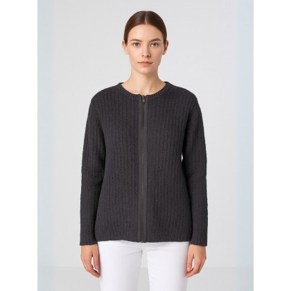 جاكيت صوف للنساء لون رمادي