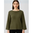 بلوزة صوف للنساء لون اخضر