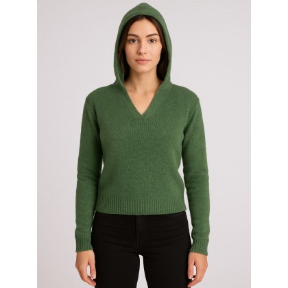 بلوزة صوف للنساء لون أخضر