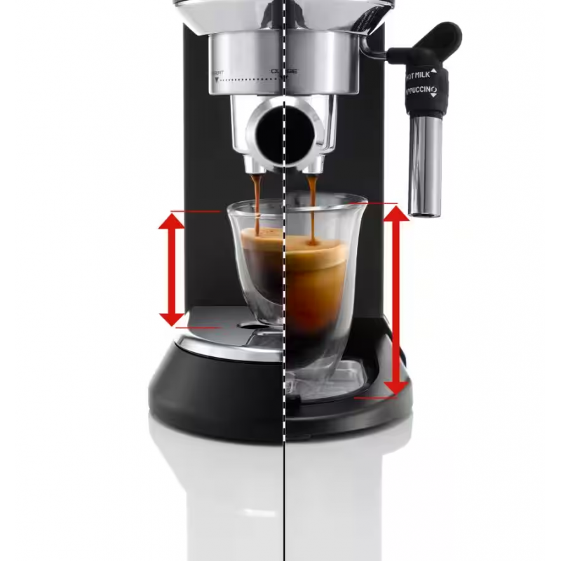 مكينة قهوة من Delonghi لون أسود 1350 واط Dedica Style manual coffee maker EC685.BK