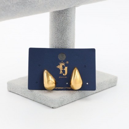 حلق طبعه لوزه نفخ صغير ذهبي لون فضي كفالة سنتين ضد تغير اللون