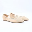 حذاء باليه للنساء لون ذهبي